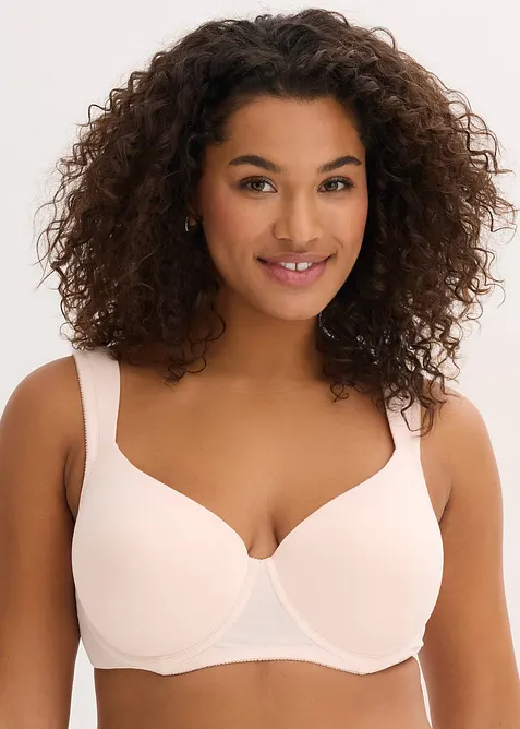 Formpressad BH med bygel och ekologisk bomull (2-pack), bonprix