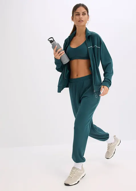 Ribbad sport-BH med l&auml;tt st&ouml;d, bonprix