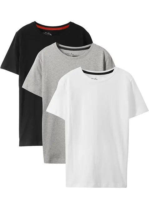 T-shirt i ekologisk bomull för barn (3-pack), bonprix