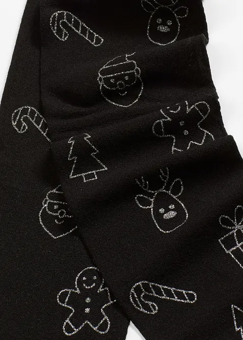 Strumpbyxa med glittrigt julmönster, bonprix