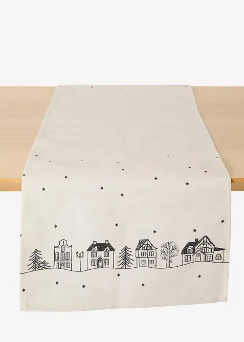 Vattenavvisande bordslöpare med husmotiv, bonprix