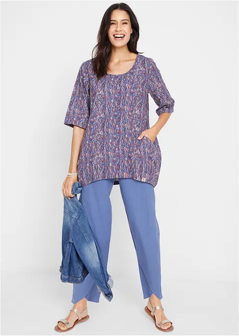 3/4-byxa i tunn linneblandning, bonprix