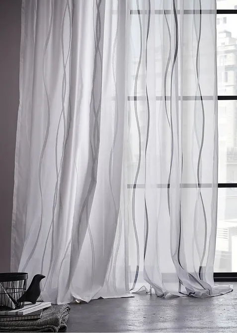 Gardin med v&aring;gm&ouml;nster (1-pack), bonprix