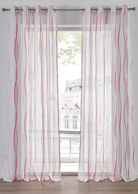 Gardin med v&aring;gm&ouml;nster (1-pack), bonprix