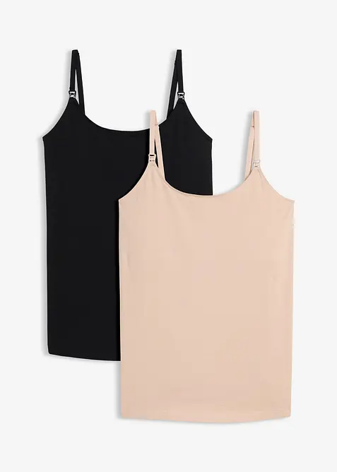 Amningslinne av ekologisk bomull (2-pack), bonprix