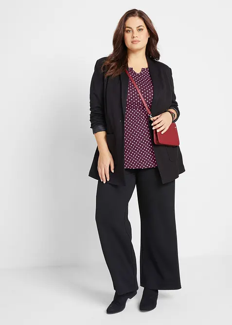 L&aring;ng&auml;rmad prickig topp med slits i sidan, bonprix