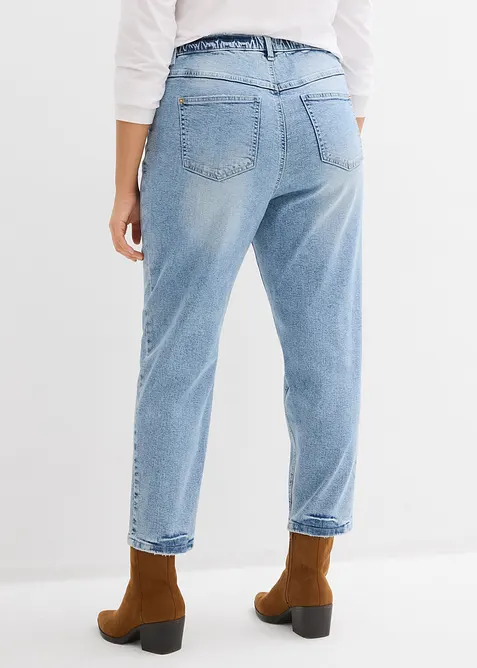 Mom Jeans High Waist, Low Stretch cropped, bonprix