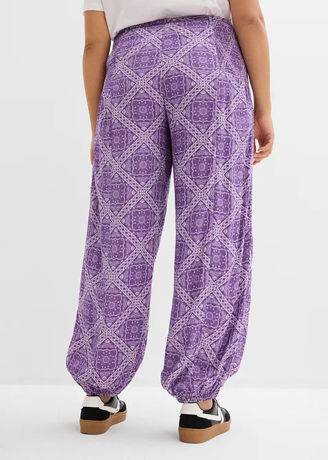 Byxa av mjuk viskos med res&aring;rlinning, bonprix