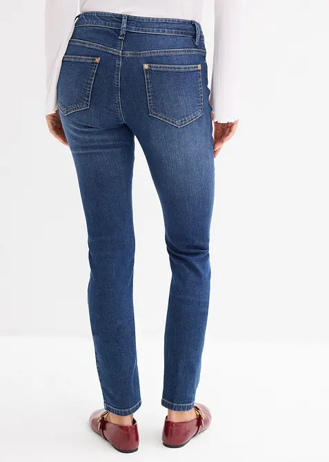 Skinny Jeans Mid Waist i ekologisk bomull, bonprix