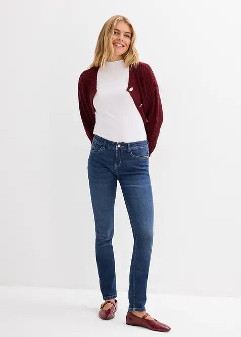 Skinny Jeans Mid Waist i ekologisk bomull, bonprix