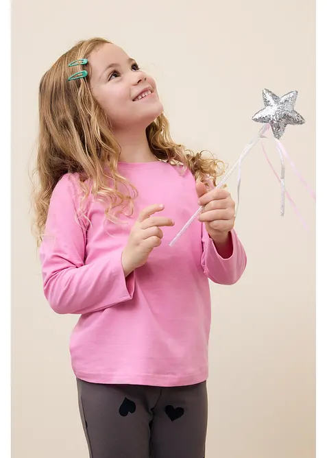 L&aring;ng&auml;rmad topp i ekologisk bomull med stretch (3-pack), bonprix