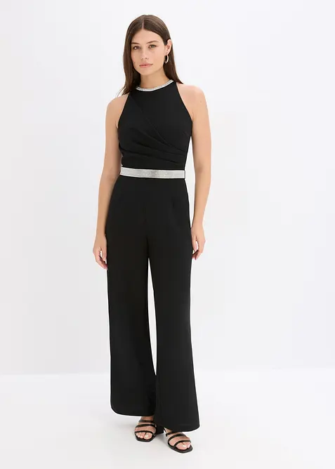 Jumpsuit i kräpp med struktur, bonprix