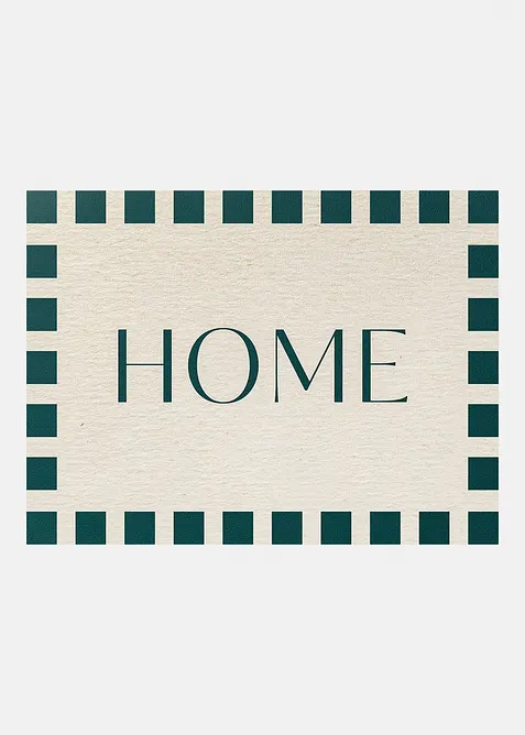 Tv&auml;ttbar d&ouml;rrmatta med statement-tryck, bonprix