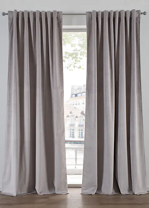 M&ouml;rkl&auml;ggande gardinl&auml;ngd med termofunktion och sammetsmjuk yta (1-pack), bonprix