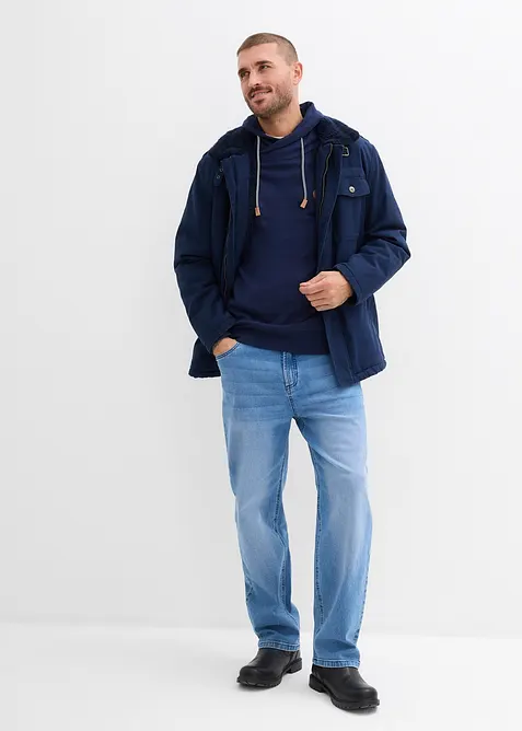 Sweatshirt i bomull med sjalkrage, bonprix