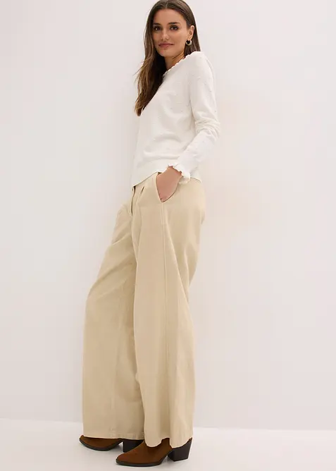 Finstickad tr&ouml;ja i viskosmix, bonprix