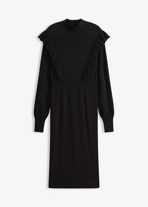 Stickad kl&auml;nning av viskosmix, bonprix