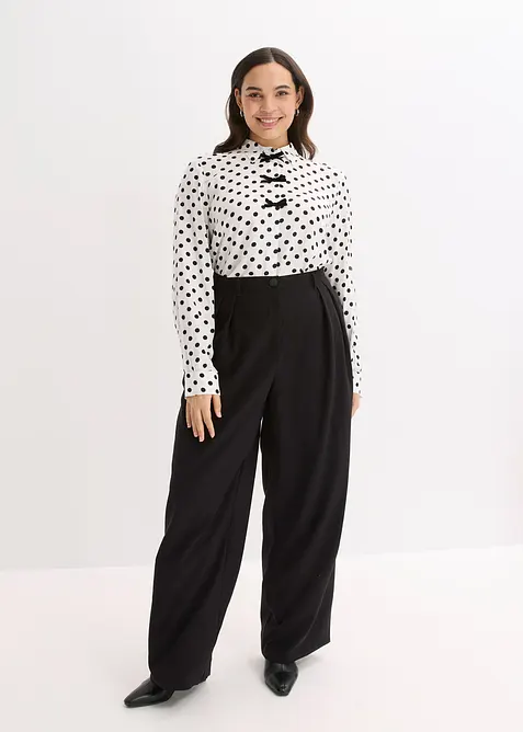 Blus av viskos med mjukt fall, bonprix