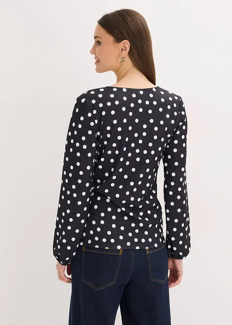 L&aring;ng&auml;rmad topp av jersey med struktur, bonprix