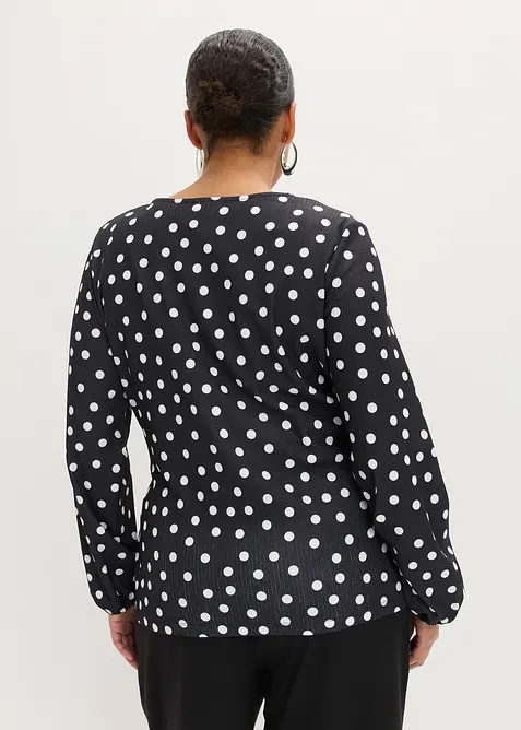 L&aring;ng&auml;rmad topp av jersey med struktur, bonprix