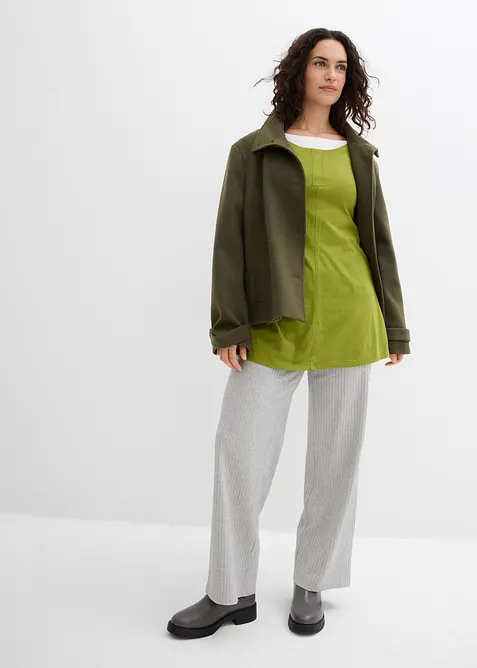 L&aring;ng&auml;rmad topp av bomull och viskos, bonprix