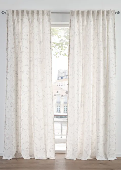 Halvtransparent gardin, &auml;ven extral&aring;ng (2-pack), bonprix