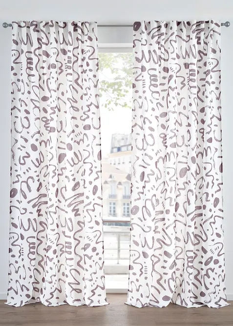 Gardin med struktur, &auml;ven i l&aring;ng modell (1-pack), bonprix