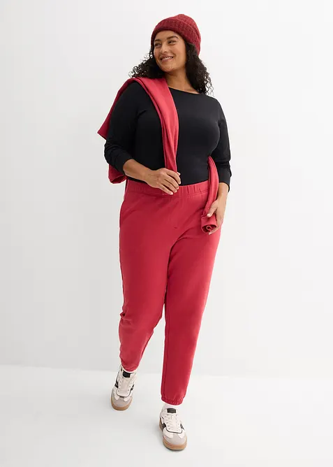 Sweatshirtbyxa av ekologisk bomull (2-pack), bonprix