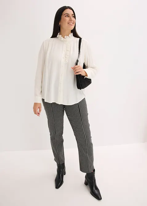 Blus i luftig kr&auml;pp, bonprix