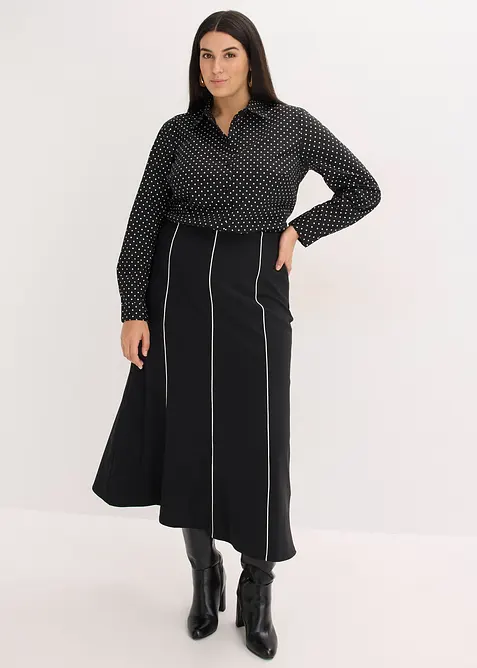 Skjortblus med bomull (2-pack), bonprix