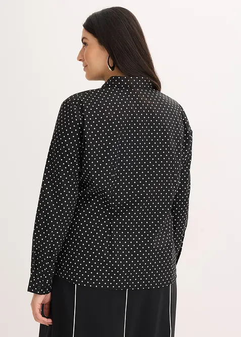 Skjortblus med bomull (2-pack), bonprix