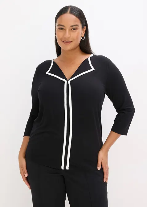 Topp med kontrasterande kant, bonprix