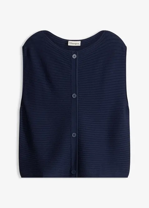 Stickad kl&auml;nning och v&auml;st (2 delar), bonprix