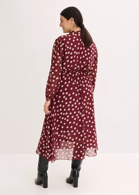 M&ouml;nstrad chiffongkl&auml;nning med kontrasterande passpoaler, bonprix