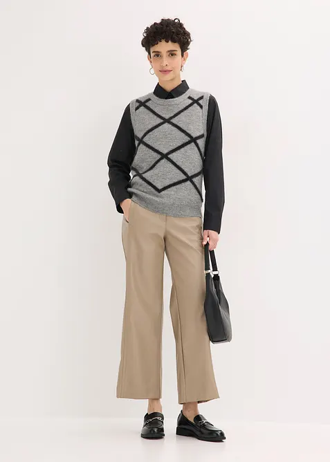 Slipover med fj&auml;dergarn, bonprix