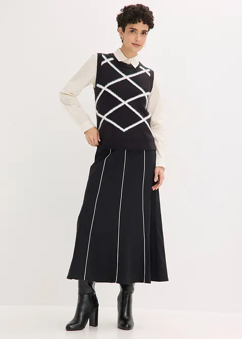 Slipover med fj&auml;dergarn, bonprix