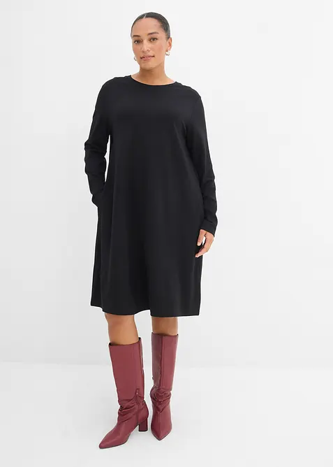 A-linjeformad trik&aring;kl&auml;nning i viskosmix, bonprix