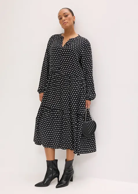 Midikl&auml;nning av viskos med mjukt fall, bonprix