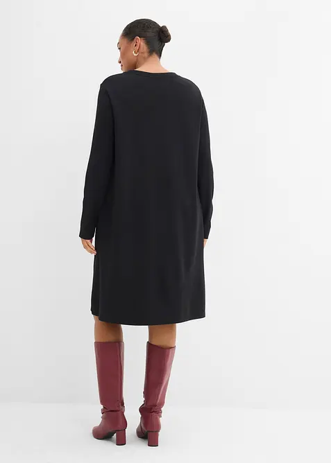 A-linjeformad trik&aring;kl&auml;nning i viskosmix, bonprix