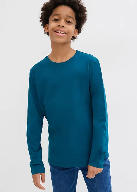 L&aring;ng&auml;rmad T-shirt i ekologisk bomull (3-pack), bonprix