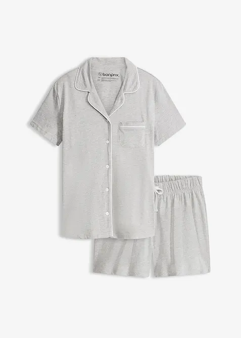 Kort pyjamas med knappsl&aring;, bonprix