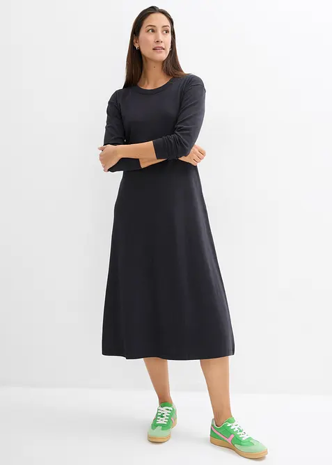 Jerseykl&auml;nning i tjockare material av ekologisk bomull, bonprix