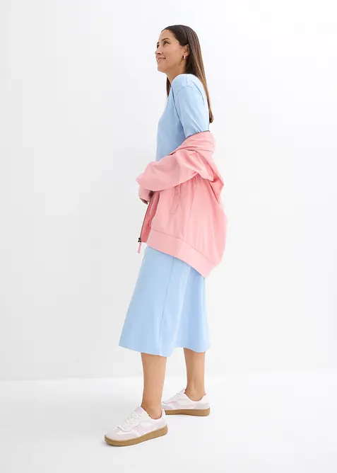 Jerseykl&auml;nning i tjockare material av ekologisk bomull, bonprix