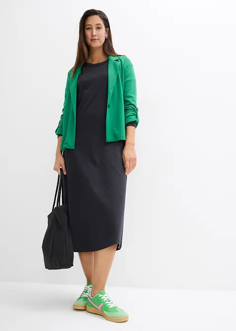 Jerseykl&auml;nning i tjockare material av ekologisk bomull, bonprix