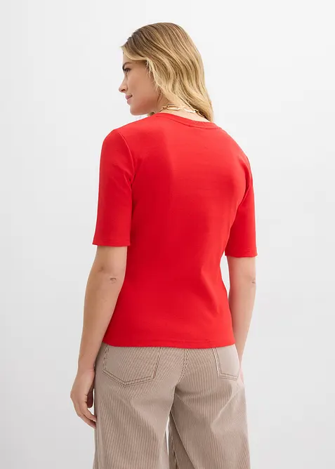 Ribbstickad topp (2-pack), bonprix