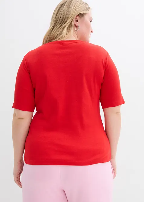 Ribbstickad topp (2-pack), bonprix