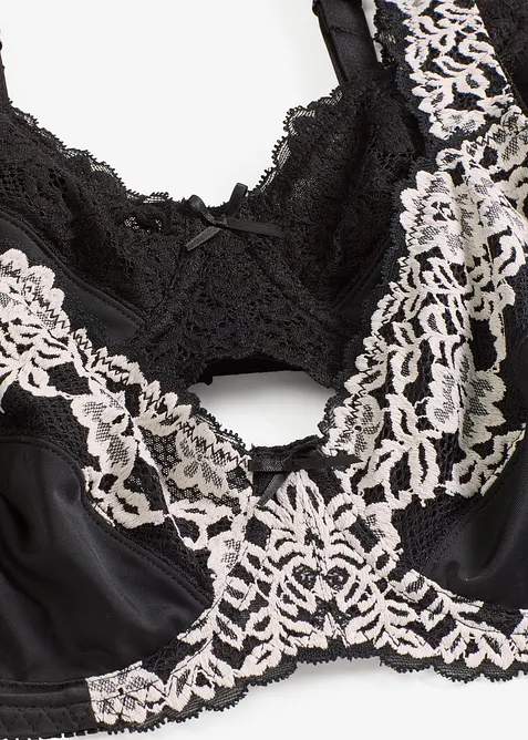 BH med bygel och vadderade axelband (2-pack), bonprix