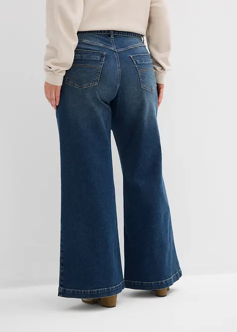 Wide Leg-jeans Mid Waist, Full Length, bonprix