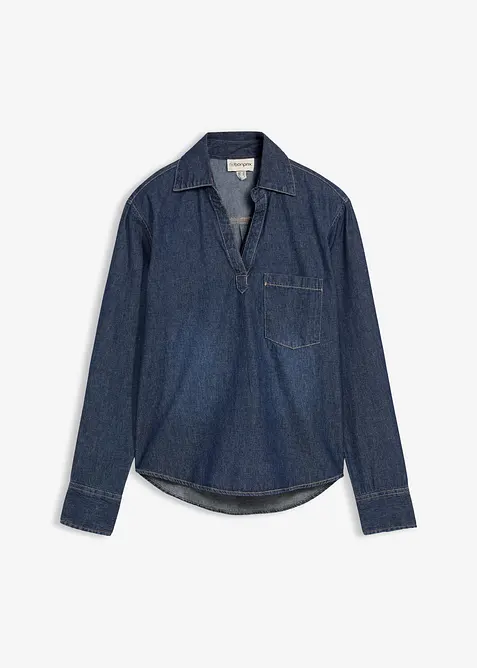 Jeanstunika med ekologisk bomull, bonprix