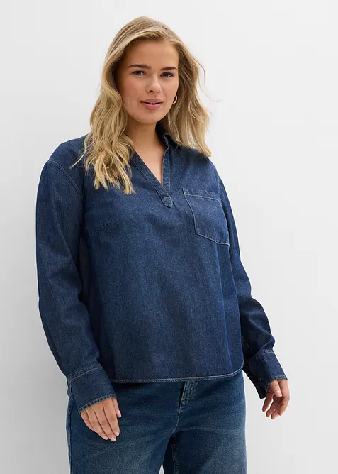 Jeanstunika med ekologisk bomull, bonprix